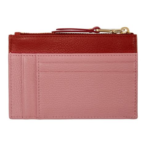 miu miu card holder pink